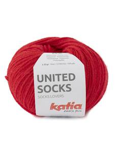 Katia United Socks kolor 17- czerwony