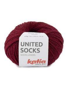 Katia United Socks kolor 16- burgundowo-czerwony